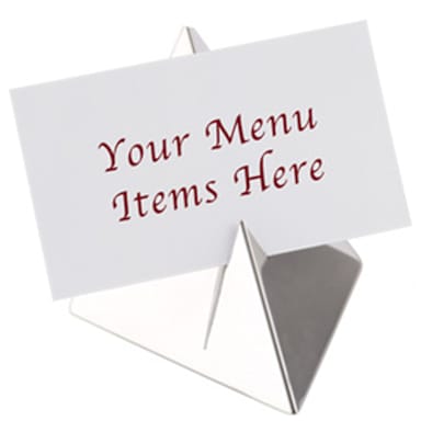 Spring USA® 321-6*12 Polished Stainless Menu / Place Card Holder