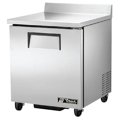 True® TWT-27-HC S/S Solid Door 2-Shelf 6.5 CF Worktop Refrigerator
