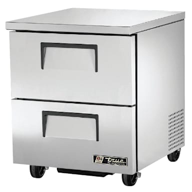 True TUC-27D-2-HC 2-Drawer S/S 6.5 Cu Ft Undercounter Refrigerator