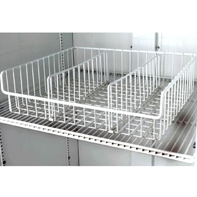 True® 832056 White Wire Novelty Basket With 3 Dividers