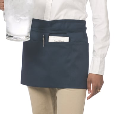 Chef Revival 605WAFH-BK Black Front-of-the-House 3-Pocket Waist Apron