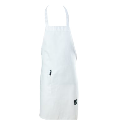 Chef Revival® 601BAC-WH White Bib Apron with Side Pocket