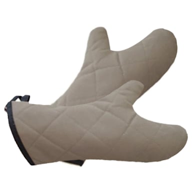 Chef Revival® 2PX25BETF duraSERV® Beige 15" Pyrotex® Oven Mitt - Pair