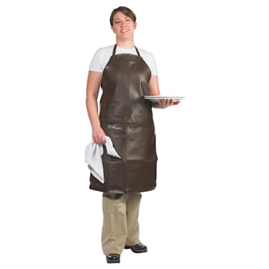 San Jamar® 604VBA-BR Brown Vinyl Bib Apron