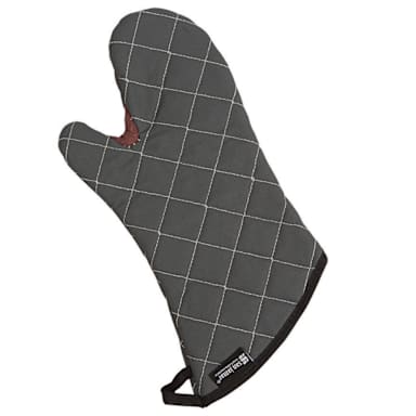 San Jamar 800FG13-BK BestGuard® 13" Black Oven Mitt - Pair
