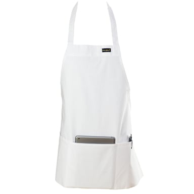 Chef Revival 602BAFH-WH Front-of-the-House White 3-Pocket Bib Apron