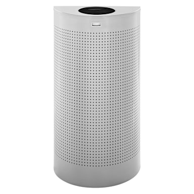 Rubbermaid FGSH12EPLSM Half Rounds 12 Gal. Indoor Receptacle - 1 / CS