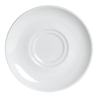 Varick 6900E530 Classic Cafe White 6-1/4" Double Well Saucer