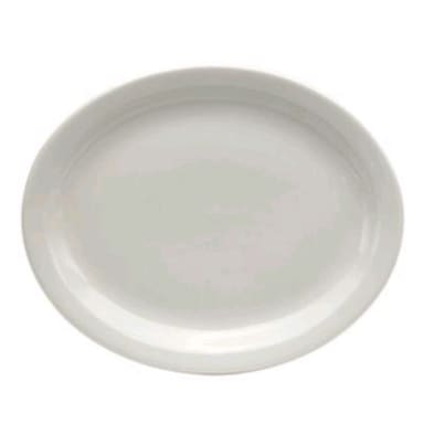 1880 Hospitality F9000000373 Atlantic Cream White NR Oval Platter - 12/CS