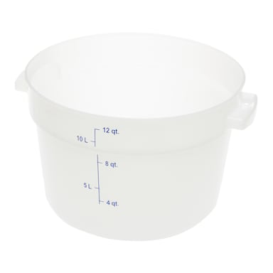 Carlisle 1097702 12 Qt. White Food Storage Container