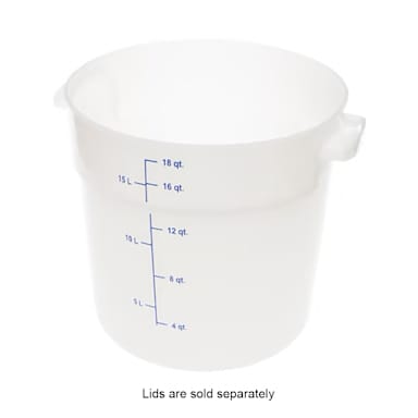 Carlisle 1097802 White 18 Qt. Food Storage Container