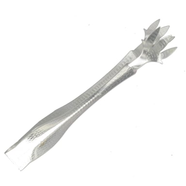 American Metalcraft IT700 Hammered Finish S/S 6-1/2" Ice Tongs