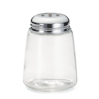 TableCraft 262 Modern Glass 8 Oz. Shaker with Perforated Lid