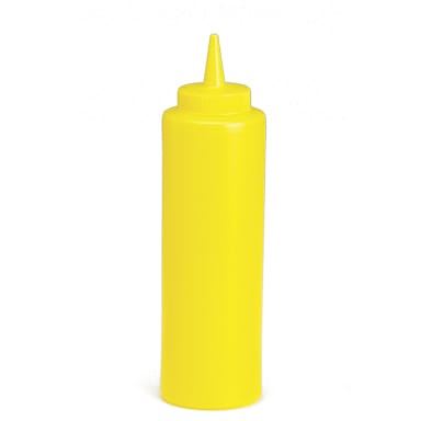 TableCraft 112M Yellow 12 Oz. Mustard Squeeze Dispenser