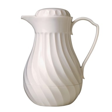 Vollrath 52160 SwirlServe White Hot-N-Cold 42 Ounce Beverage Server