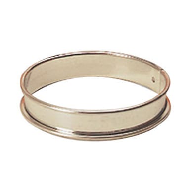 Matfer Bourgeat 371609 S/S 4-3/4" x 3/4" Plain Tart Ring