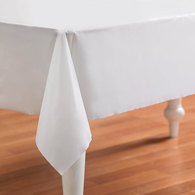 Bunzl 76000075 White Plastic 40" x 300' Table Cover - 1 / RL