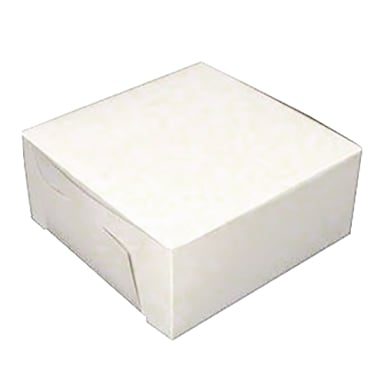 BOXit 994B White 9 x 9 x 4" Cardboard Bakery Box