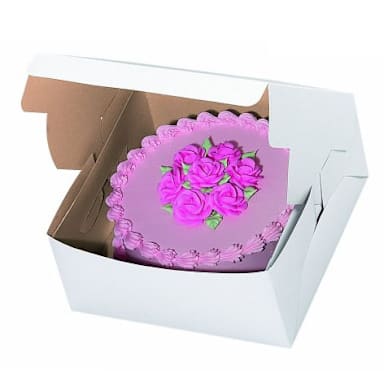 BOXit 10105B 10 x 10 x 5" White Cardboard Bakery Box