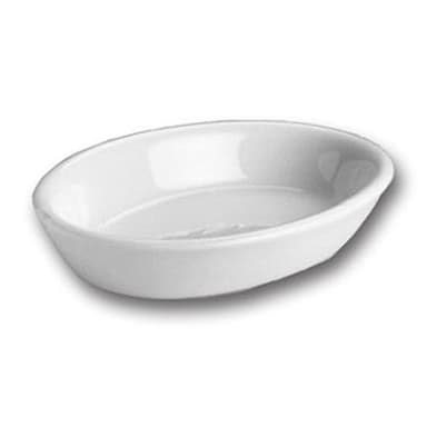 HallĀ® China 701-WH White 7 Oz. Oval Shallow Baking Dish