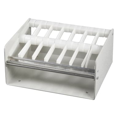DayMark 110493 White Plastic 1" 7-Slot Label Dispenser