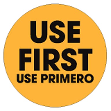 DayDots 10605-01-21 1-1/2" Bilingual USE FIRST Label