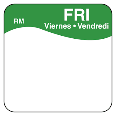 DayMark IT110111-5-FRI RinseMark™ Bilingual 1" Friday Day Square - 1000 / RL