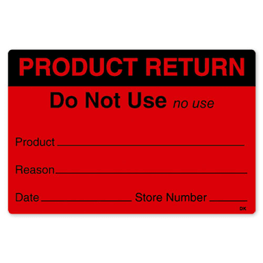 DayMark 110076 DuraMark™ Red 2 x 3 Do Not Use Label