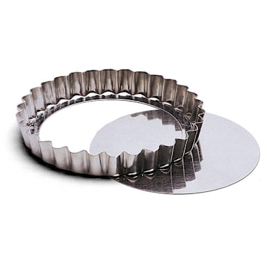 Paderno® A4470210 Fluted 4" Quiche Mold with Removable Bottom