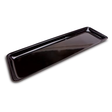 Delfin TRC-3010-10 30" x 10" x 1" Black Rectangular Market Tray