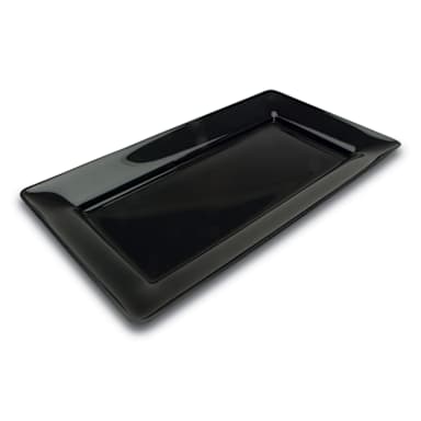 Delfin TRC-2112AS-18 21" x 12" Black Rectangular Pacific Rim Tray