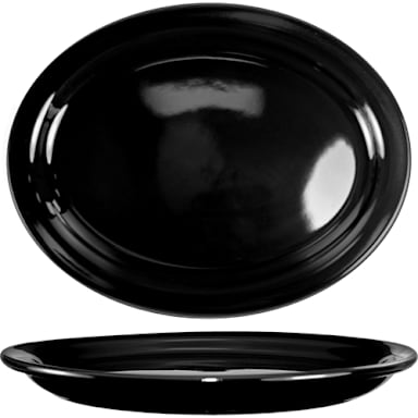 International Tableware CAN-14-B Black 13-1/4 " Platter