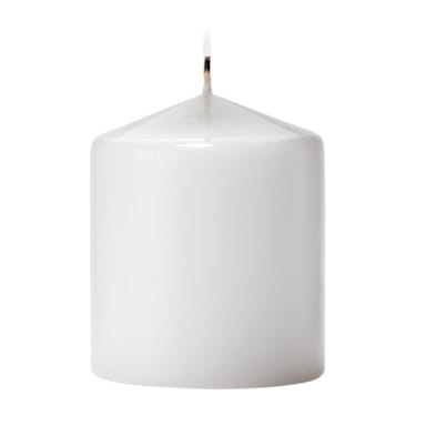 Hollowick P3X3W-12 White 3" x 3" Pillar Candle