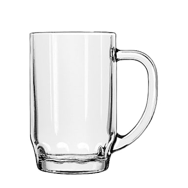 Libbey 5303 Clear 19.5 Oz. Thumbprint Stein Glass