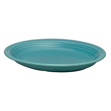 Homer Laughlin 457107 Turquoise 11.58" Oval Platter - Dozen