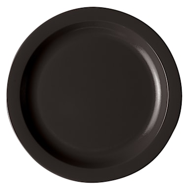 Cambro 10CWNR110 Black Camwear Narrow Rim 10" Plate