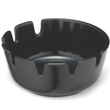 TableCraft 263B-1 Classic Black Phenolic 4" Stacking Ashtray - Dozen