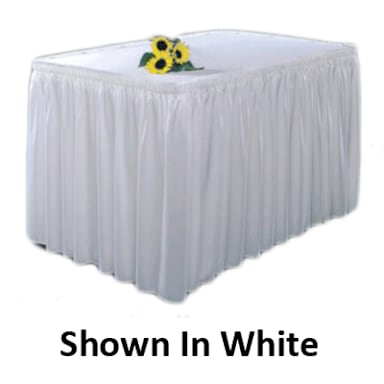 Snap Drape #100-I Black Wyndham Shirred Pleat 13 Ft. Table Skirt