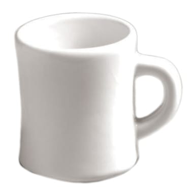 Diversified Ceramics DCI107W White 9.5 Oz. Texan Coffee Mug 24 / CS
