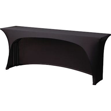 Snap Drape CONTOURCOVER Blk Flame-Retardant 30 x 96" Table Cover