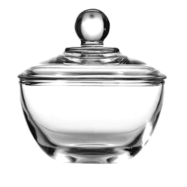 Anchor Hocking 64192B Presence 8 oz Glass Sugar Dish w/ Cover - 4 / CS