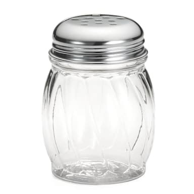 TableCraft P260 6 Oz. Swirl Shaker with Perforated Chrome Plated Top