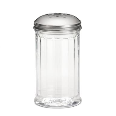 TableCraft P800 Plastic 12 Oz. Cheese Shaker with Perforated Top