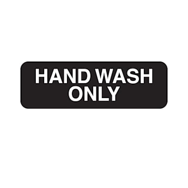 Traex® 4504 Black HAND WASH ONLY Sign with White Letters