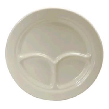 1880 Hospitality F9010000137 Cream White RE Compartment Plate - 12/CS