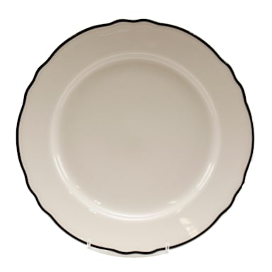 Homer Laughlin 540847 Styleline Black Carolyn 5.5" Plate