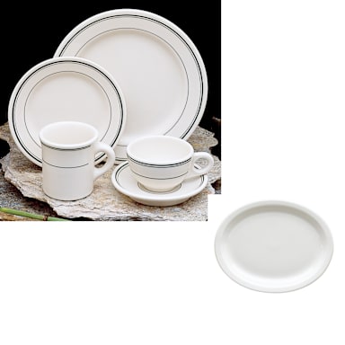 Homer Laughlin China 2601 Green Band NR 11" Oval Platter - Dozen