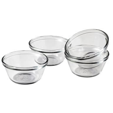 Anchor HockingĀ® 81672AFG18 Glass 4-Piece 6 oz Custard Cup Set
