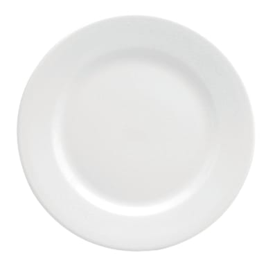 1880 Hospitality R4130000124 Rego Bright White RE 7-1/8" Plate - 36/CS