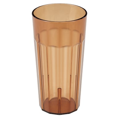Cambro NT20153 Newport Amber 22 Oz. Fluted Tumbler